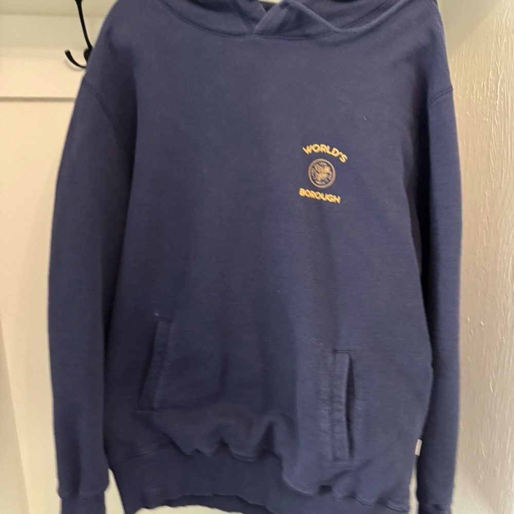 Aime Leon Dore Navy World’s Borough Hoodie